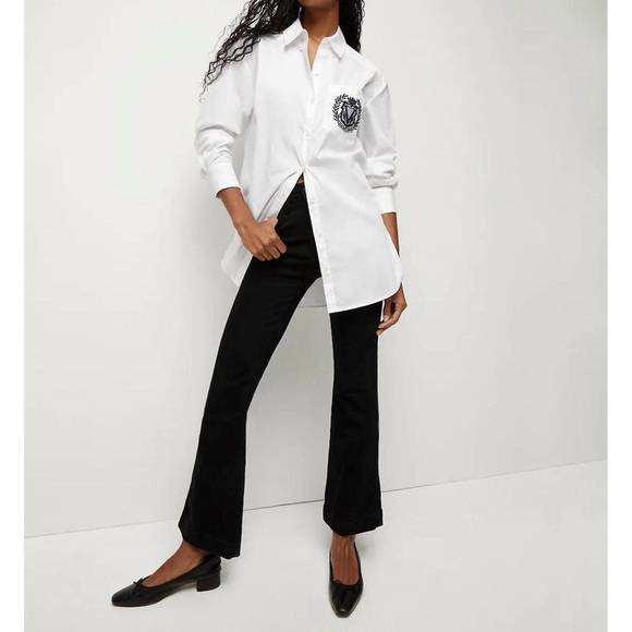 NEW VERONICA BEARD carson ankle flare jean in onyx - Picture 2 of 4